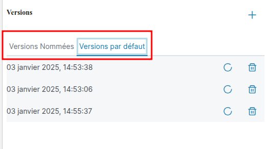Parcourir les versions